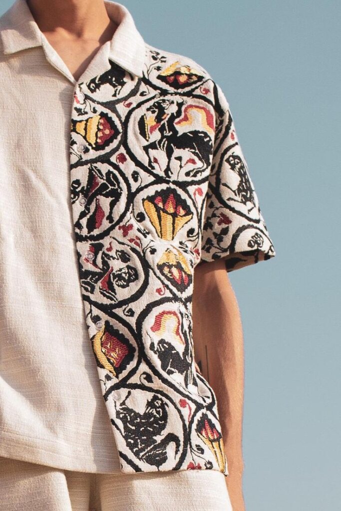 Half sleeve printed shirt for men